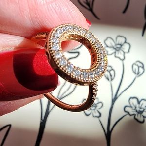 Pandora sz 7 rose gold open circle ring
